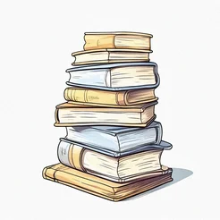 Free book club clipart of a book stack